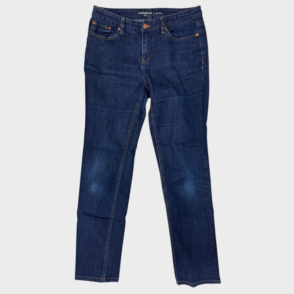 Liz Claiborne Deni Jackie Size 10 Blue Denim Jeans Cotton Spandex
